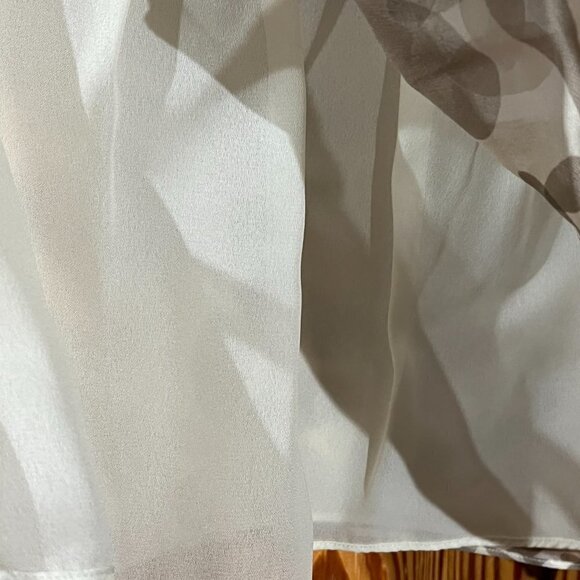 ETCETERA 100% Silk Luxury Ivory and Taupe Sleeveless Shell Tank Cami Size 8 - Picture 5 of 10